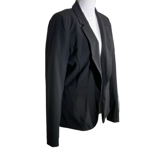Candie's women's size Medium Black open front blazer jacket lined front pockets - Picture 1 of 6